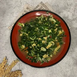 Tumis Daun Pepaya Tempe Kubis