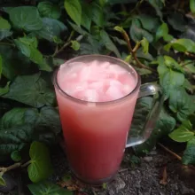 Es Pink Susu Jelly siap dinikmati.