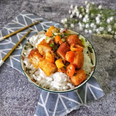 Rice Bowl Nuget Cabe Garam