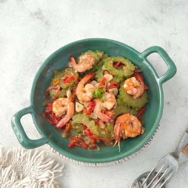 Tumis Udang Pare Pedas