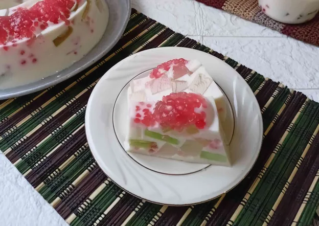 resep puding buko pandan