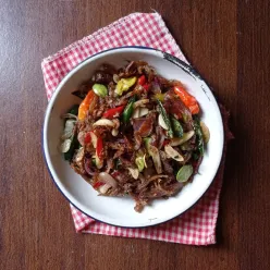 Tumis Ikan Asin Petai Pedas
