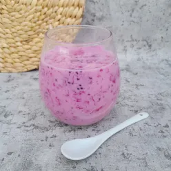 Es Lumut Jelly Susu Buah Naga