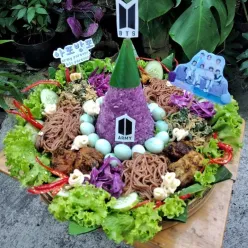 Tumpeng Uduk Ubi Ungu Mini