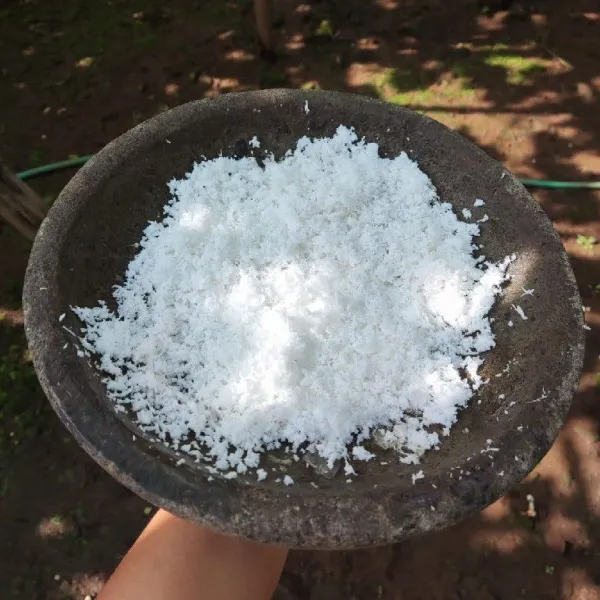 Parut kelapa mudanya.
