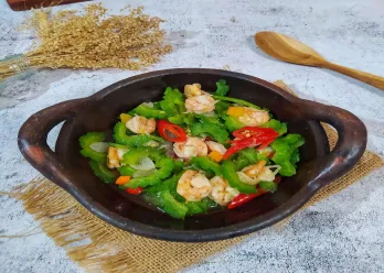 Tumis Pare Udang Pedas