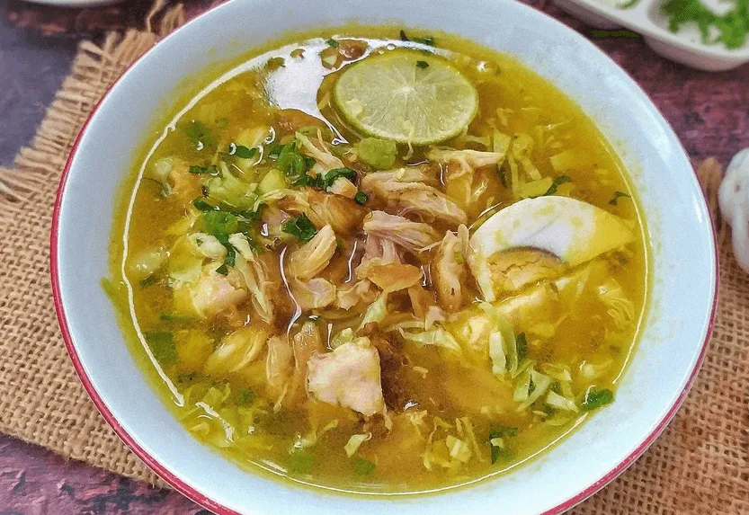 soto ayam kuah kuning makanan khas cirebon