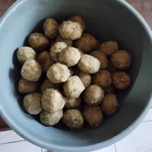 Bulat bulat kan sampai adonan habis.