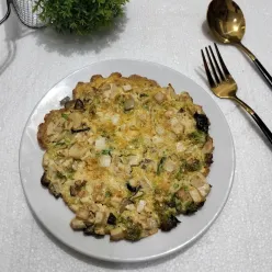 Dadar Telur Tahu Udang Sawi Putih