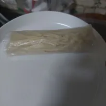 Lakukan sampai selesai, lalu potong menjadi 3 bagian.