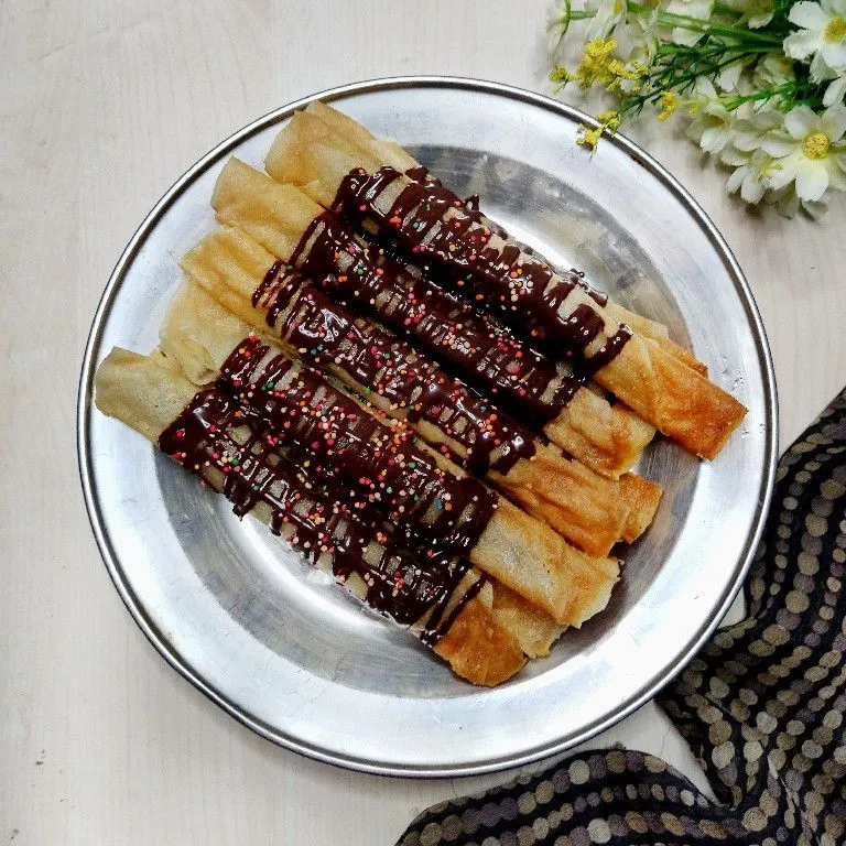 Banana Roll Toping Coklat