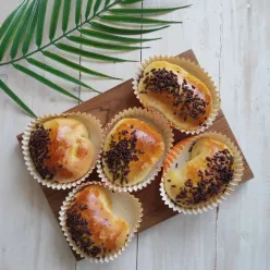 Roti Pisang Raja Cokelat Lumer
