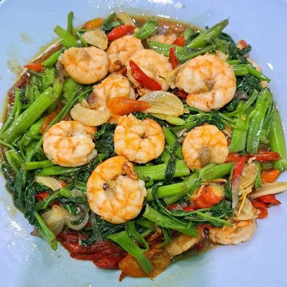 Kangkung Belacan with Prawn