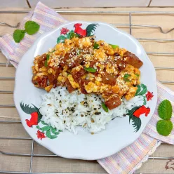 Sosis Telur Asam Manis
