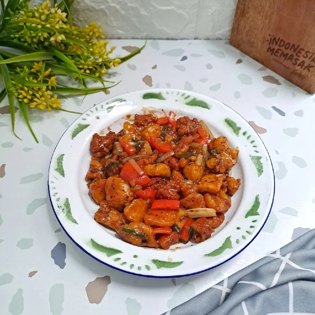 Ayam Crispy Saus Lada Hitam