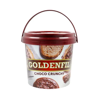 Goldenfil Choco Crunchy saus cokelat terbaik