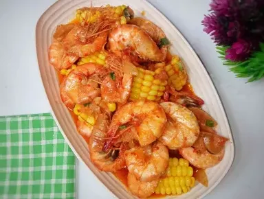 resep udang jagung saus padang