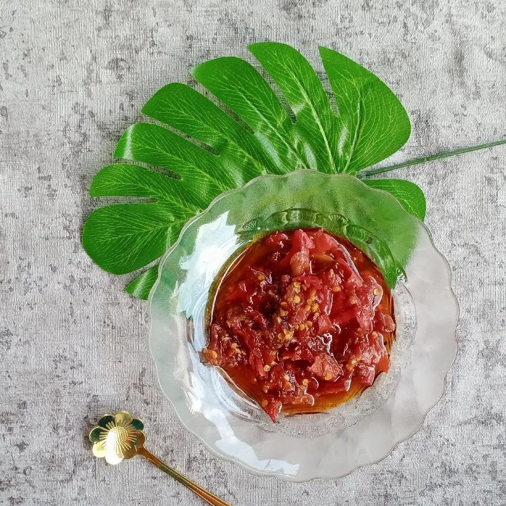 Sambal ayam bakar yang siap disajikan