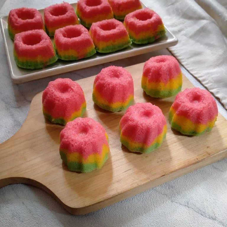 Bolu Mini Kukus 3 Warna