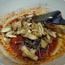 Masukan nangka dan bada, aduk hingga rata dan siap disajikan.