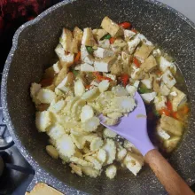Masukkan putren, tutup sekitar 2 menit.