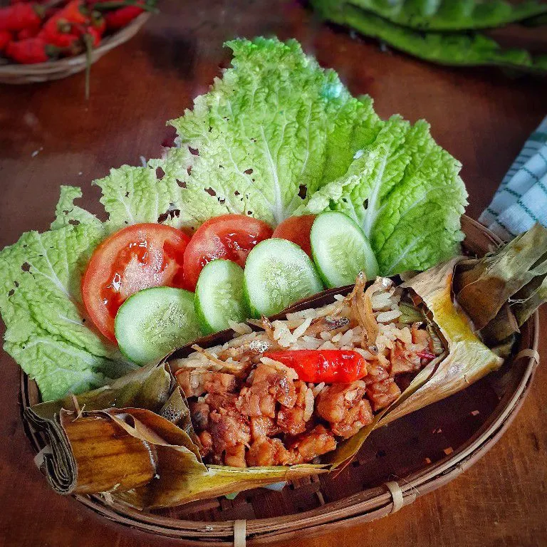 Nasi Bakar Tempe Teri