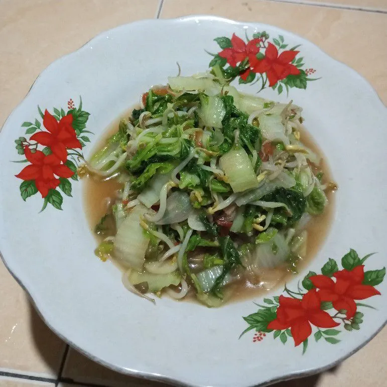 Tumis Sawi Putih dan Toge