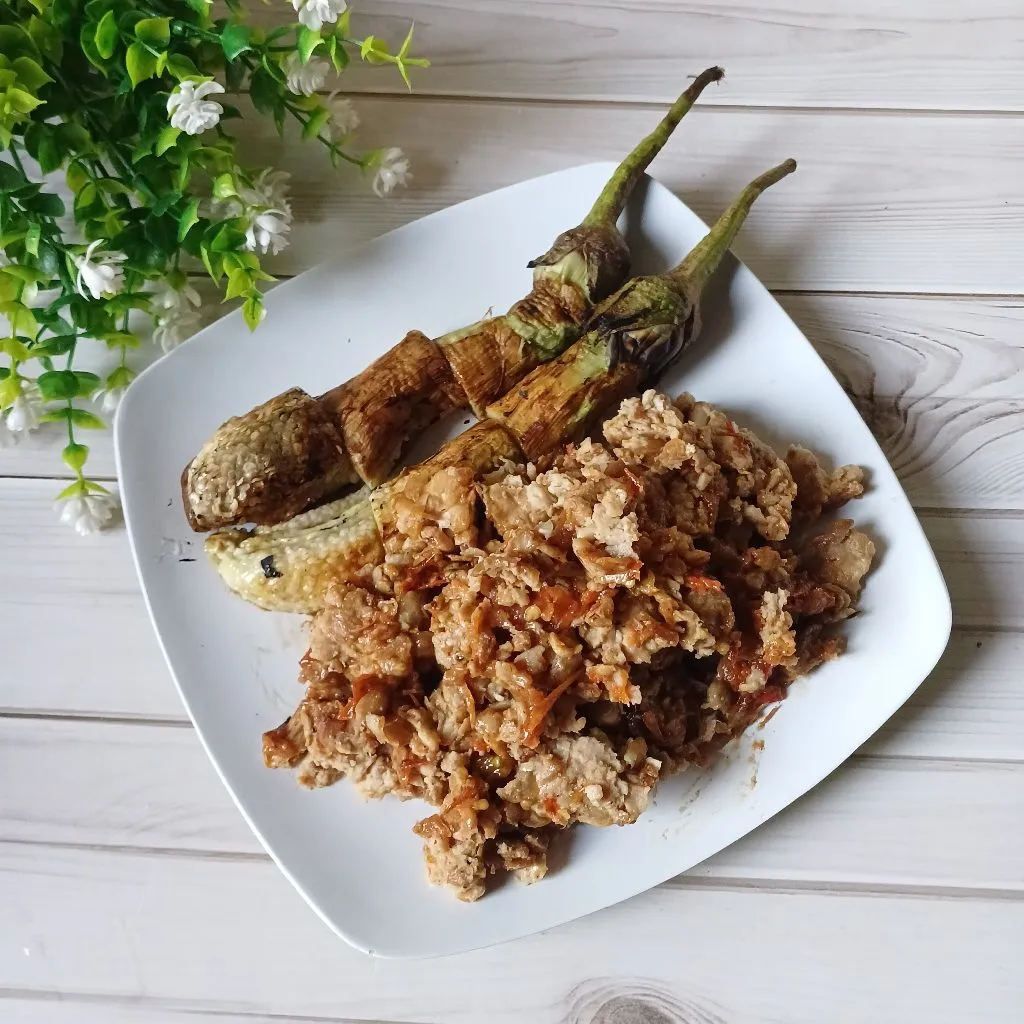 Terong Bakar Sambal Tempe Semangit