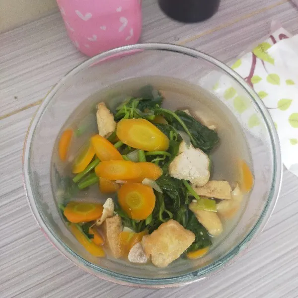 Siap disajikan sebagai sayur pada nasi hangat