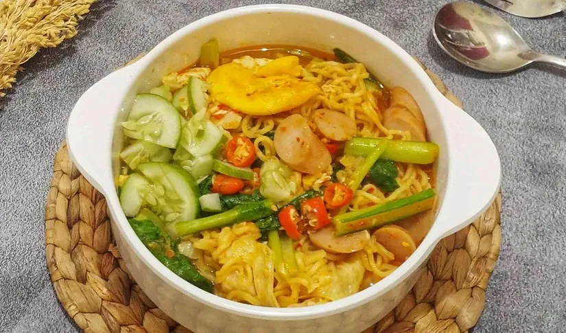 resep mie soto kuah pedas