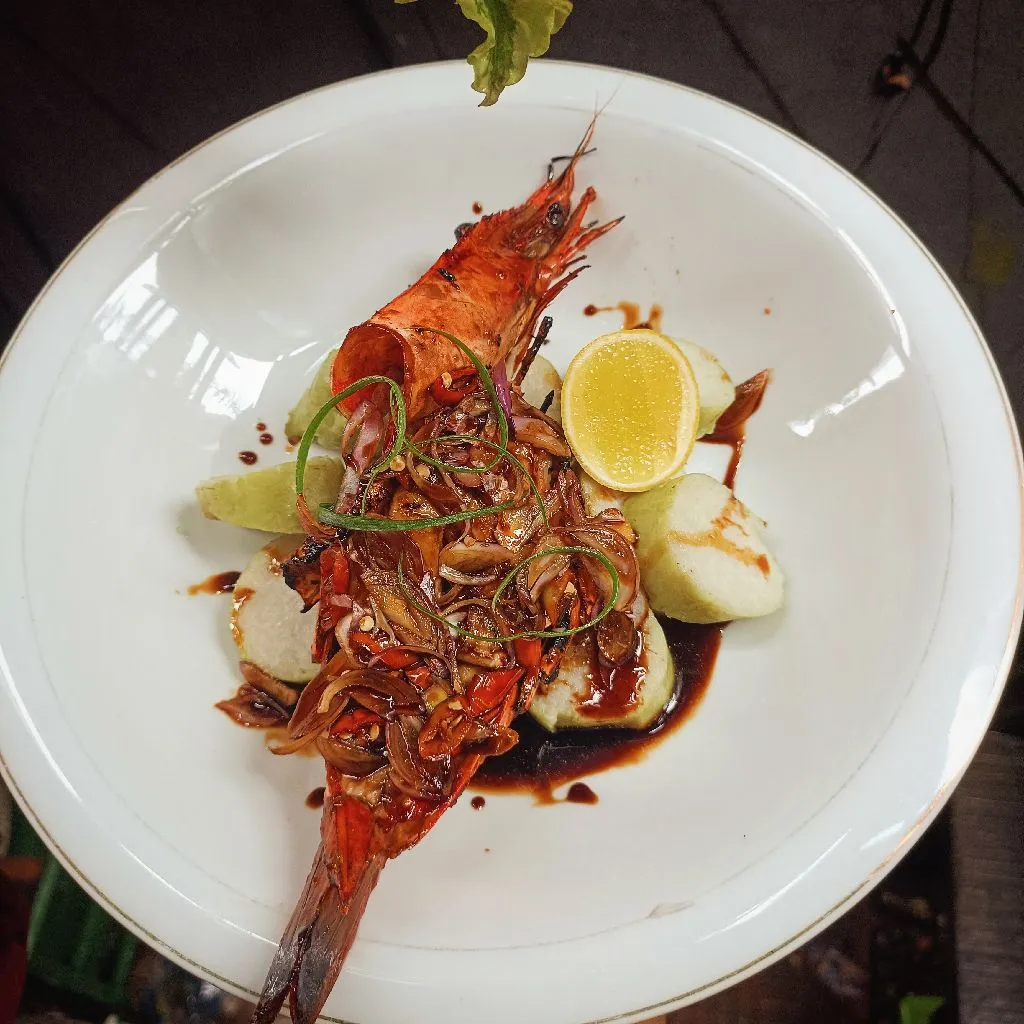 Udang bakar sambal kecap