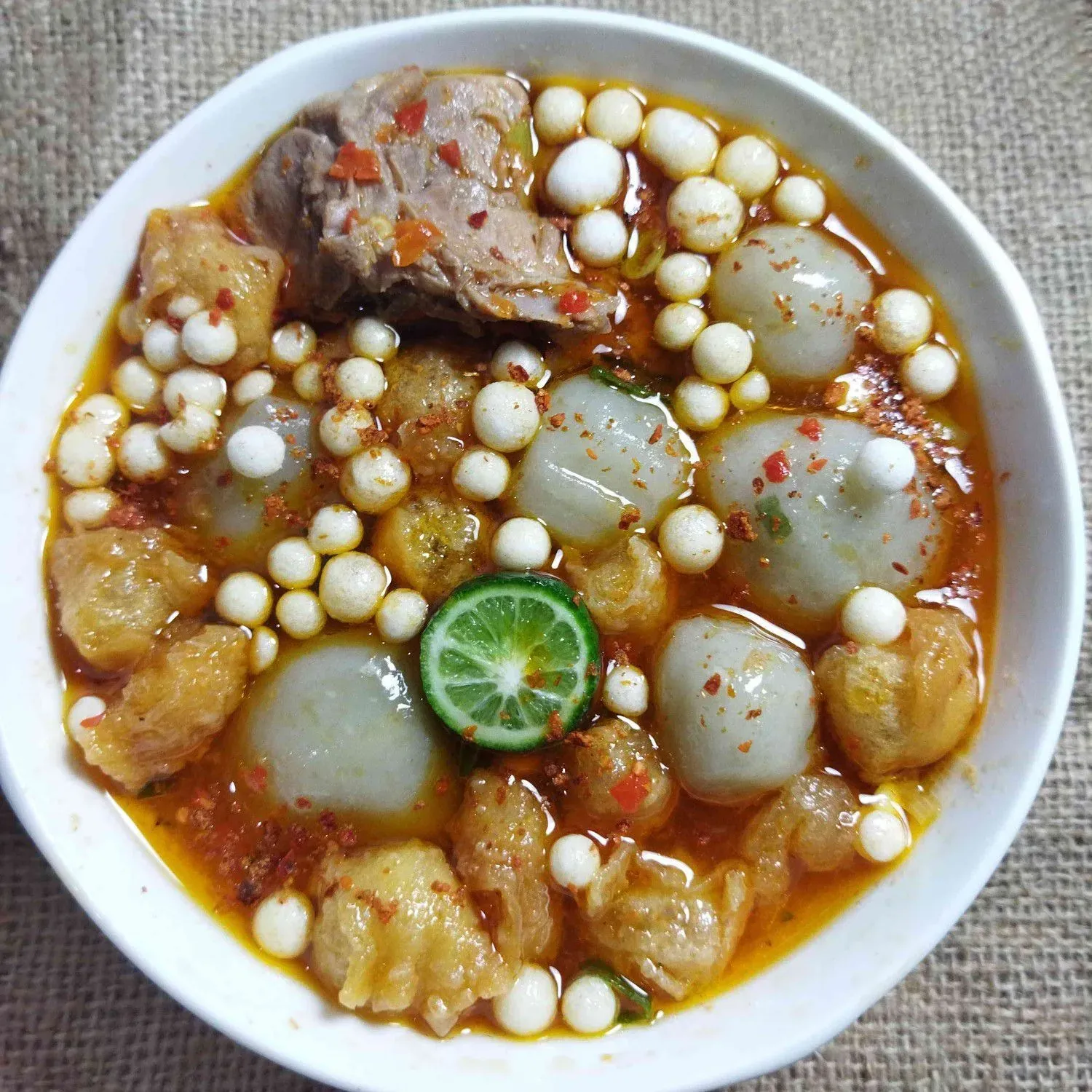 resep bakso aci kuah mercon