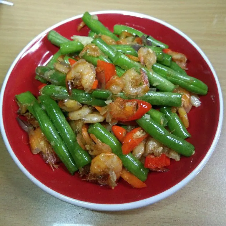 Buncis cah Udang kering