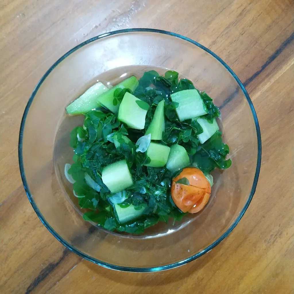 Sayur Bening Daun Kelor Labu Siam