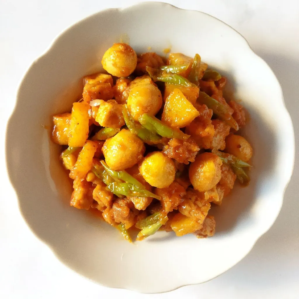 Oseg Tahu Tempe Kentang Telur Puyuh