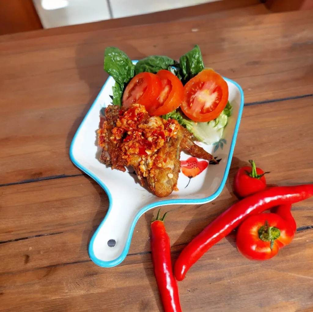 Ayam Gepuk Sambal Kacang