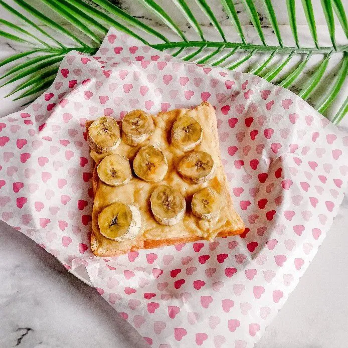 Banana cheese and almond milk toast