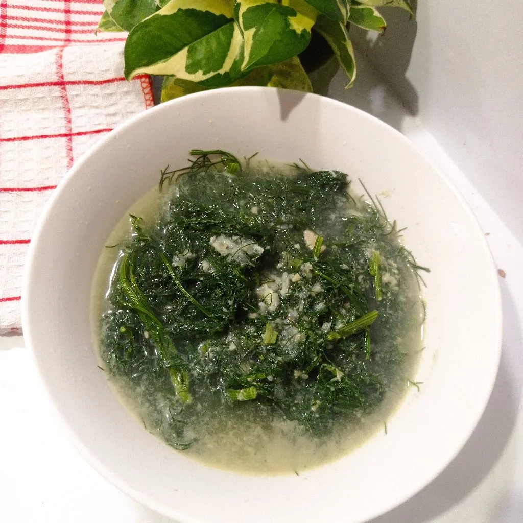 Sayur bobor daun adas