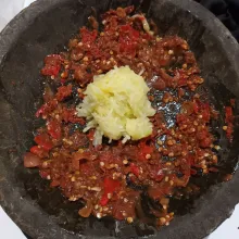 Lalu masukan serutan mangga.