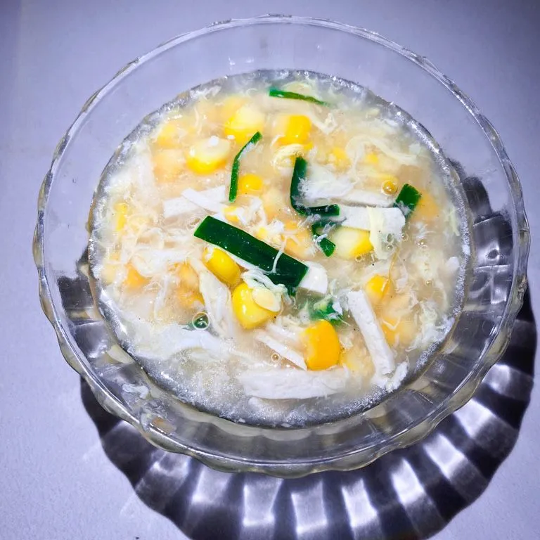 Sup Jagung Tahu dan Telur