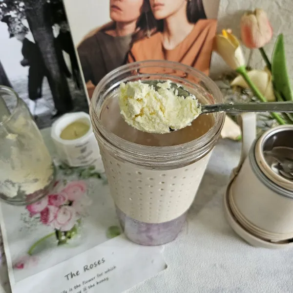 Tambahkan cream cheese.