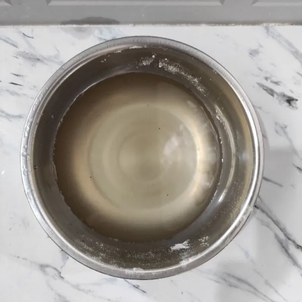 Masak air & gula sampai larut, dinginkan