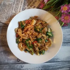 Tumis Udang Rebon Cabe Ijo
