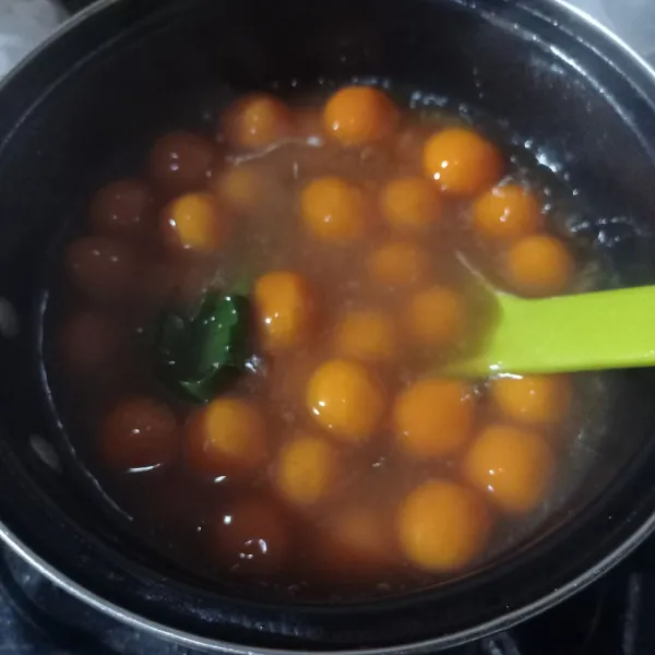 Masak lagi sampai mengental matikan api