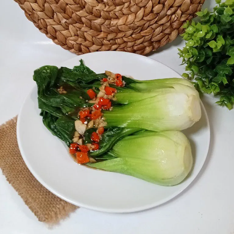 Pokcoy Bawang Putih Saus Tiram