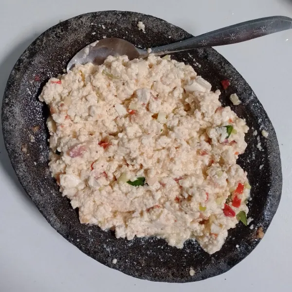 Aduk sampai tercampur rata.