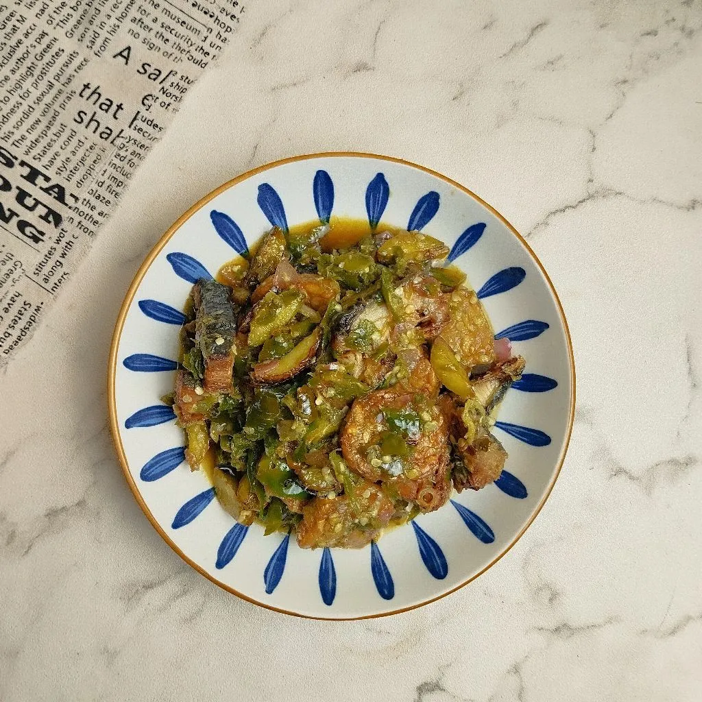 Balado Ijo Ikan Baguak Jengkol Sepi