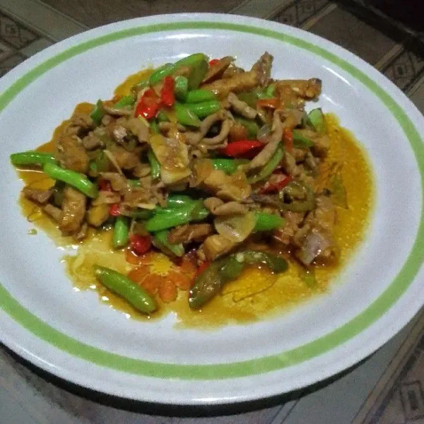 Oseng Buncis Tempe Usus Ayam