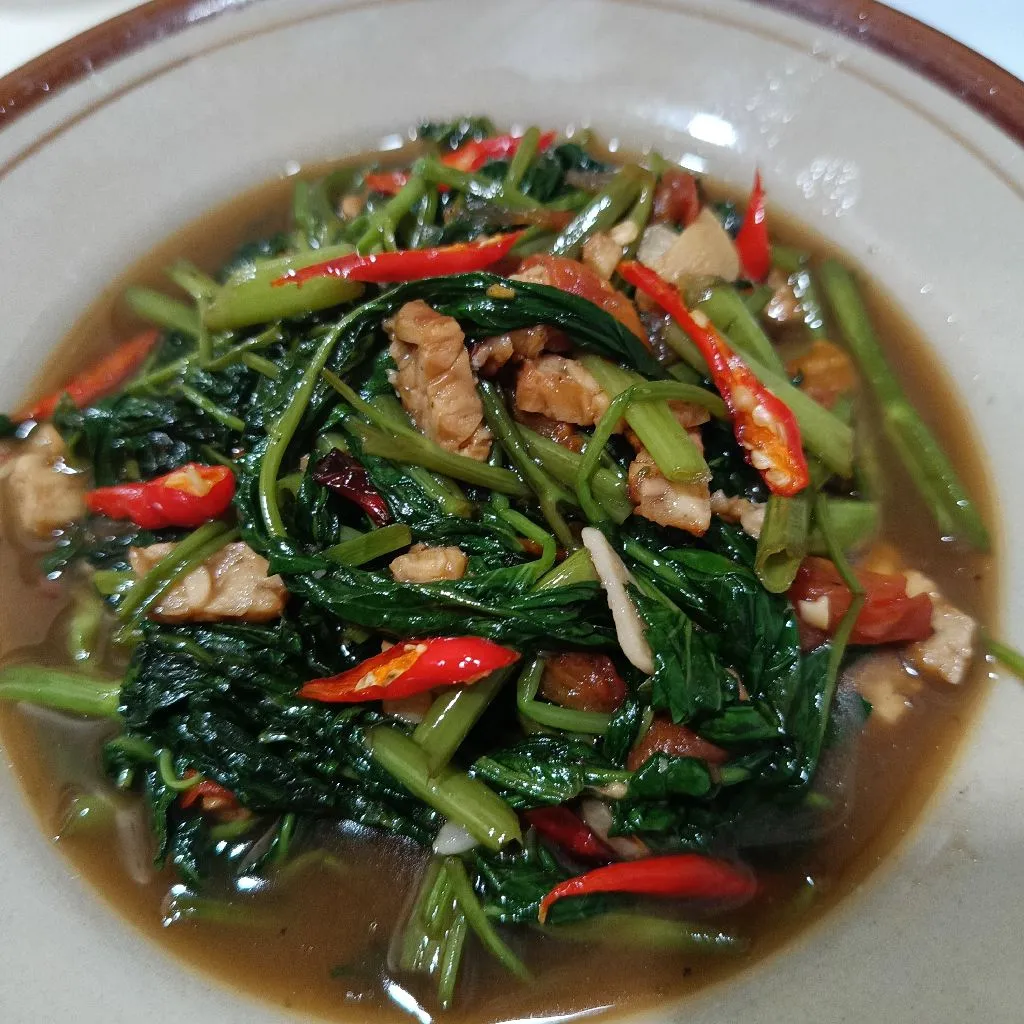 Tumis Kangkung Tempe