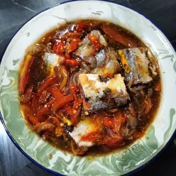 Steam Ikan Asin Peda